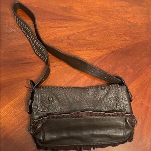 Francesco Biasia Brown Leather Shoulder Bag